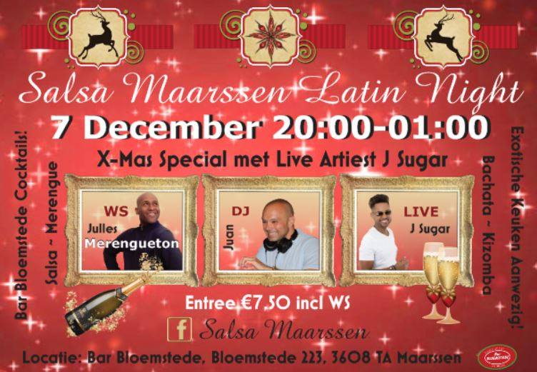 Salsa Maarssen Latin Night X-Mas Special met J Sugar