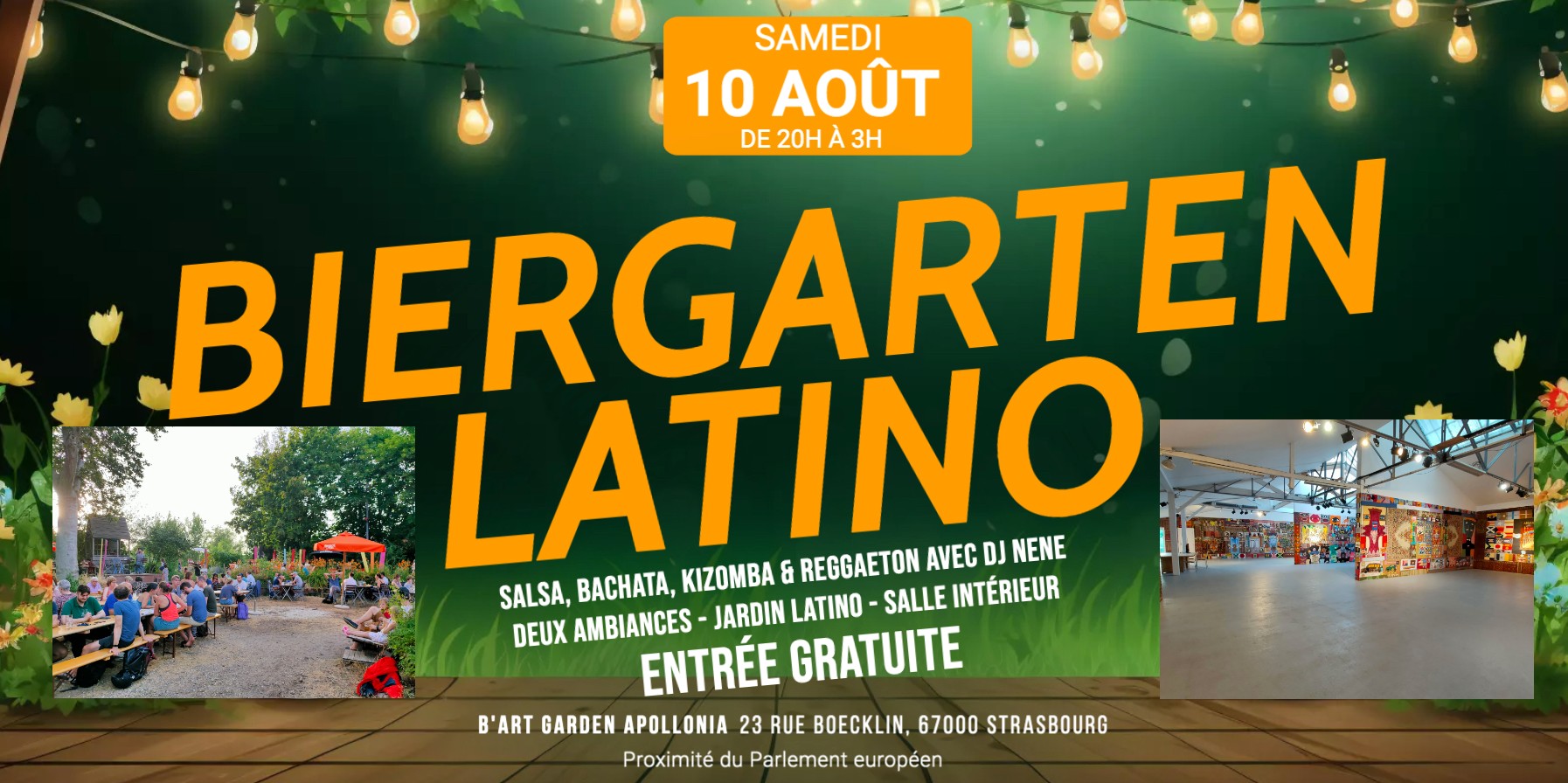 🌴🍺 BIERGARTEN LATINO 🕺💃 Soirée SBKR FREE