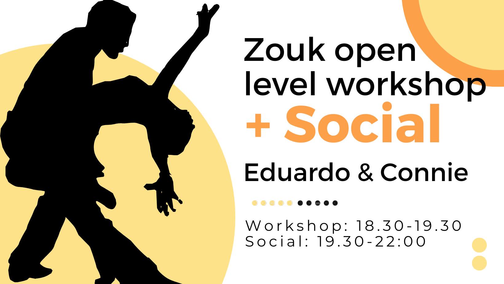 Zouk Open Level Workshop and Social with Eduardo & Connie
