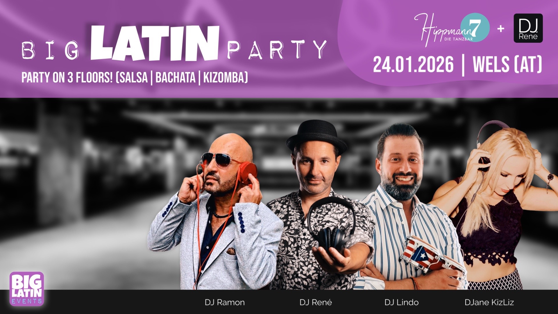 BIG LATIN PARTY (3 Floors: Salsa Bachata Kizomba)