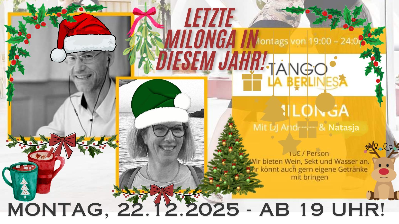 β¨οΈπβοΈ Letzte Montagsmilonga in diesem Jahr im La Berlinesa! - mit TDJ Andreas & Host Natasja π«π
π