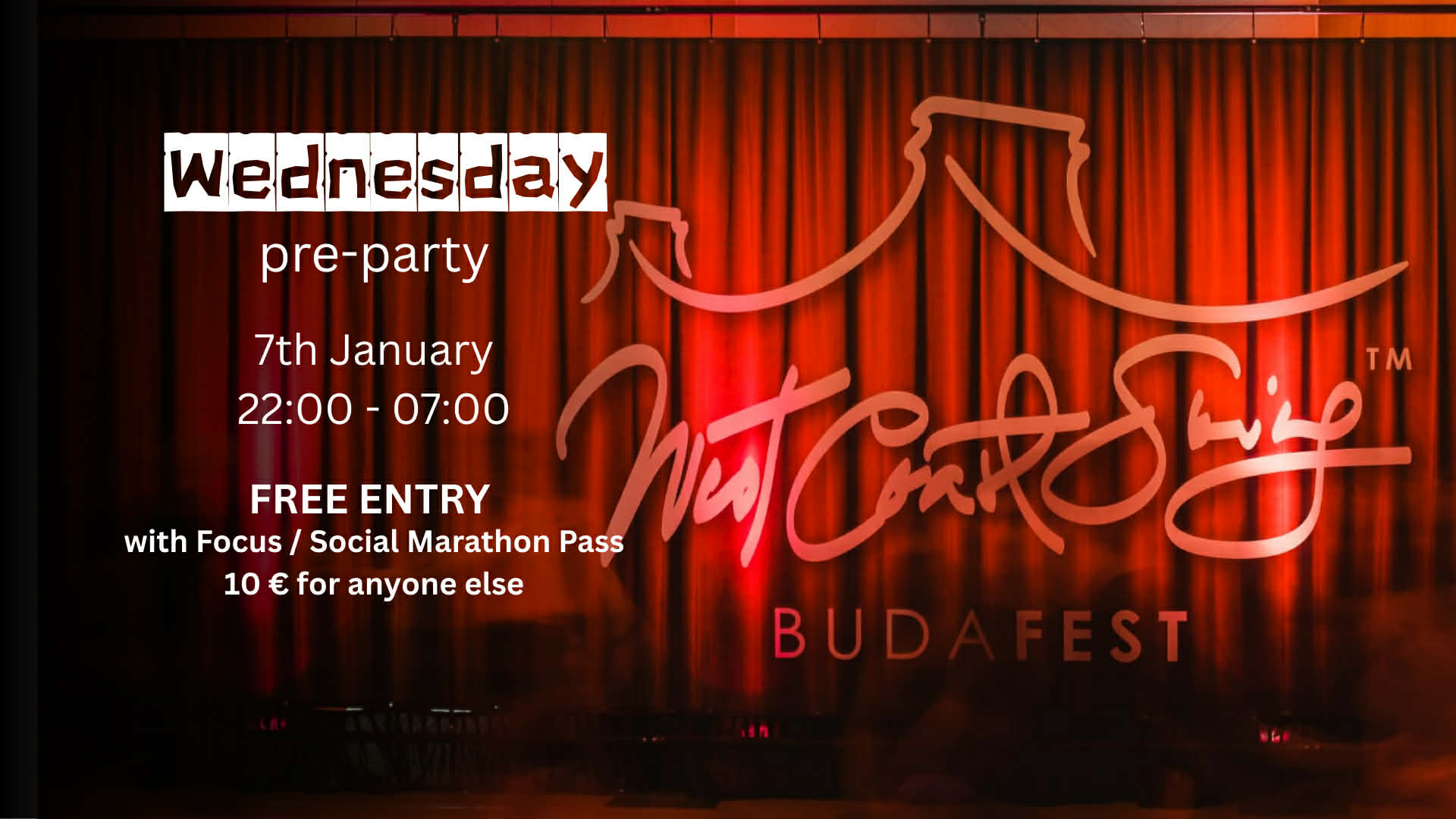 BudaFest WCS Pre-Party Wednesday