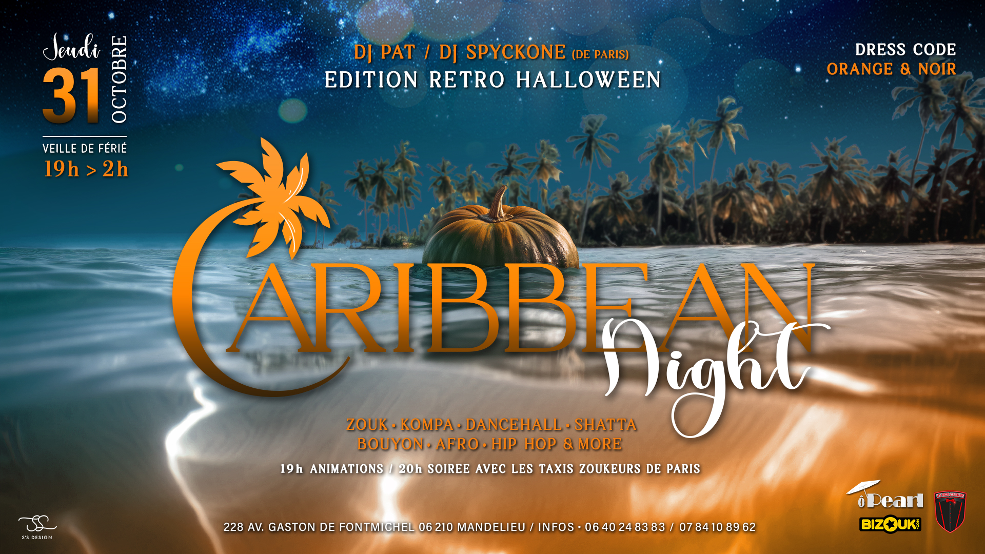 CARIBBEAN NIGHT HALLOWEEN ZOUK DANCEHALL KOMPA GOUYAD SHATTA BOUYON