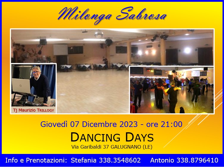 Milonga Sabrosa del Jueves al Dancing Days