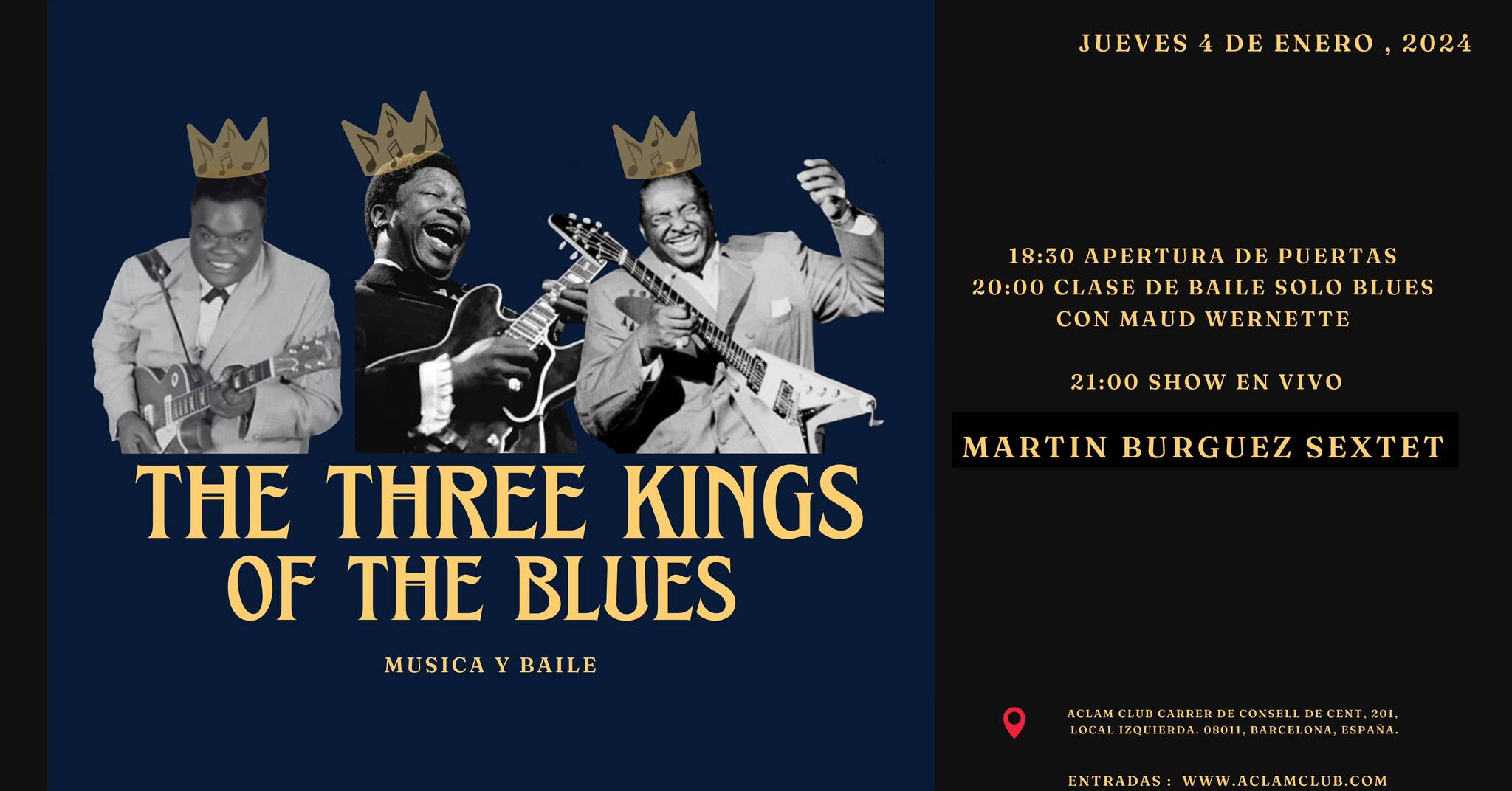 THE THREE KINGS OF THE BLUES Musica y Baile