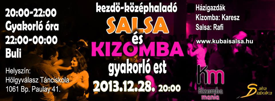 December 28-án salsa-kizomba gyakorló est a Hölgyválaszban!