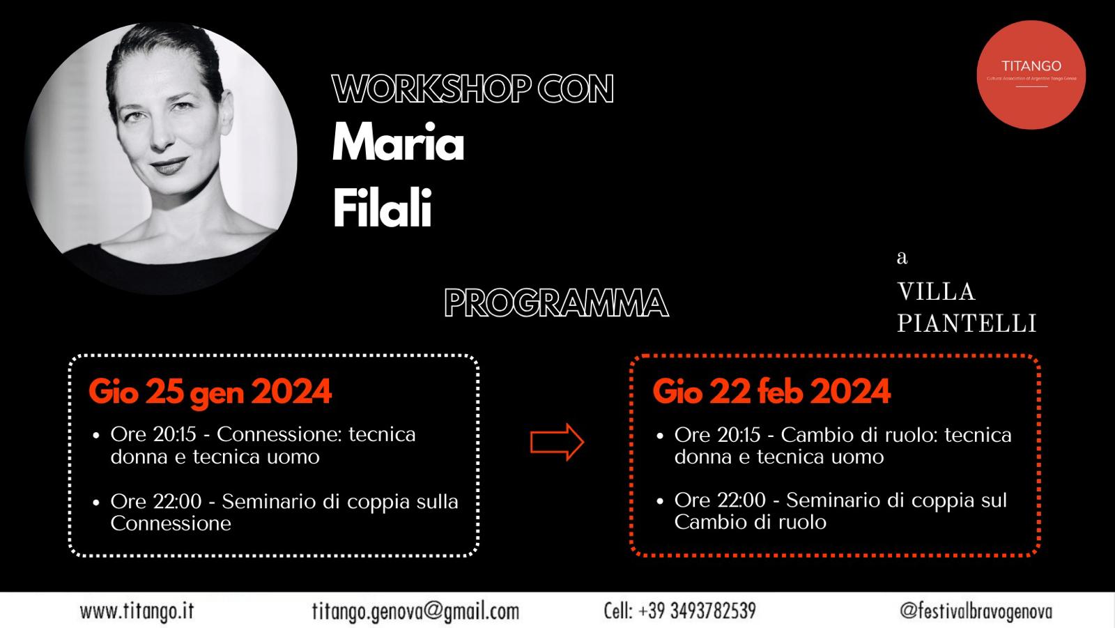 MARIA FILALI a Genova!!! 2.0 Villa Piantelli