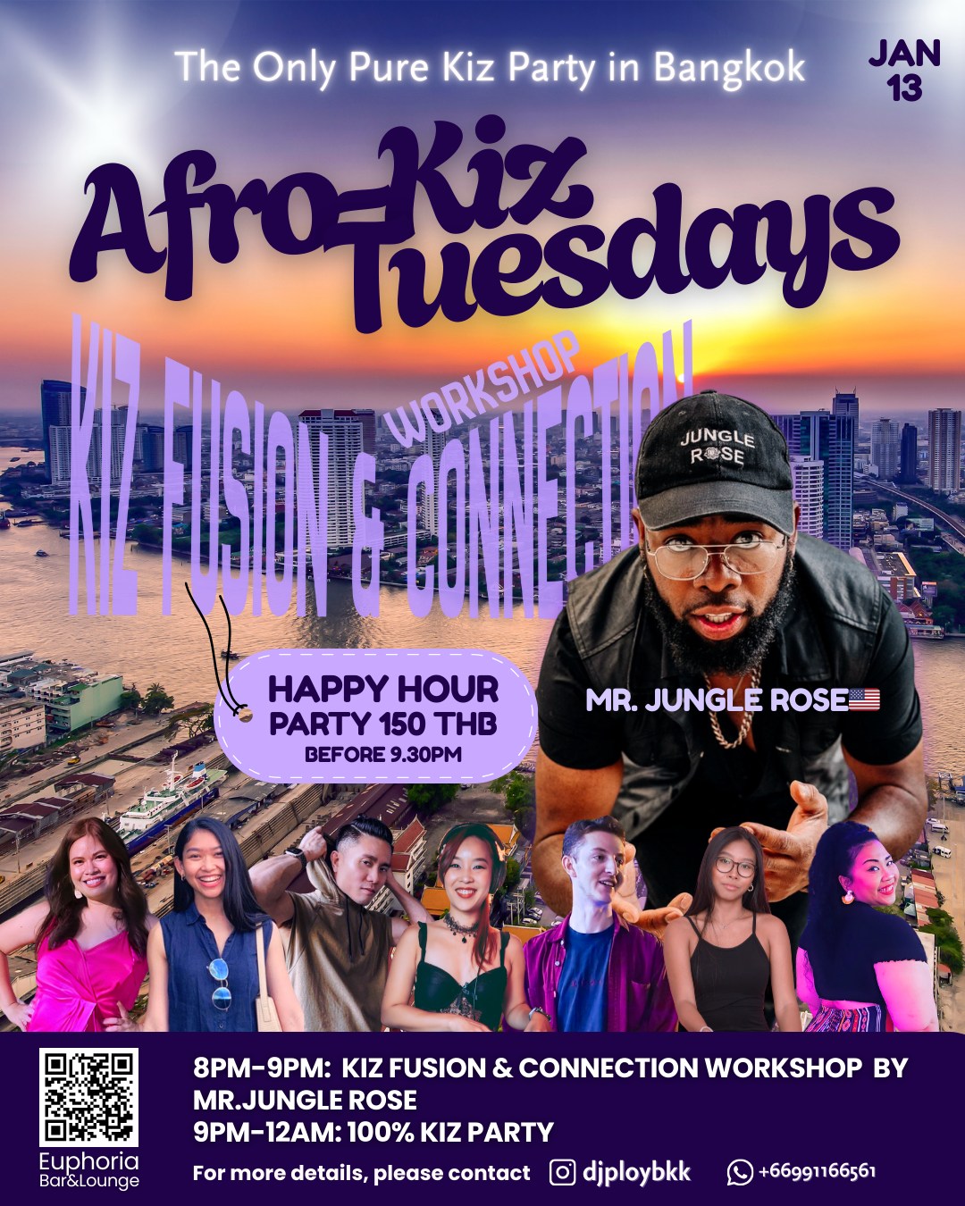 Afro-Kiz Tuesdays Kiz Fusion Workshop Bday Celebration