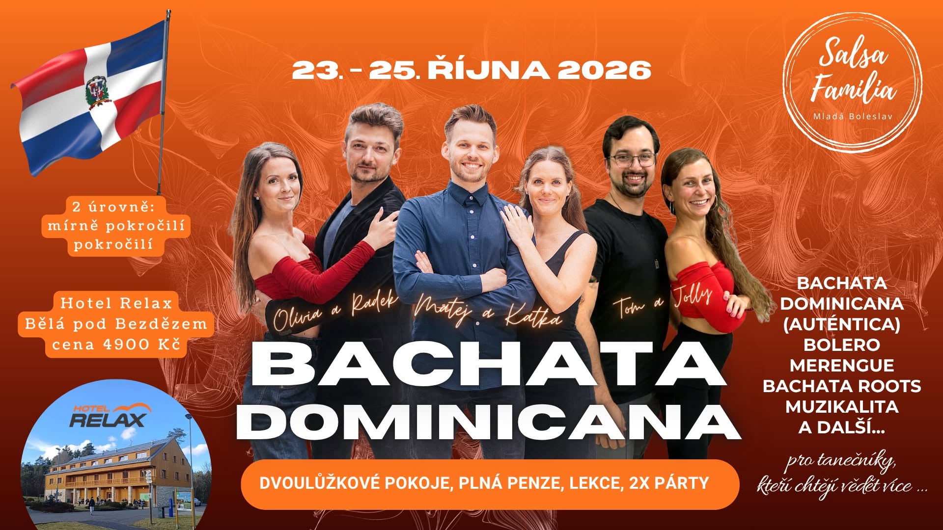 Bachata dominicana víkend u Bezdězu