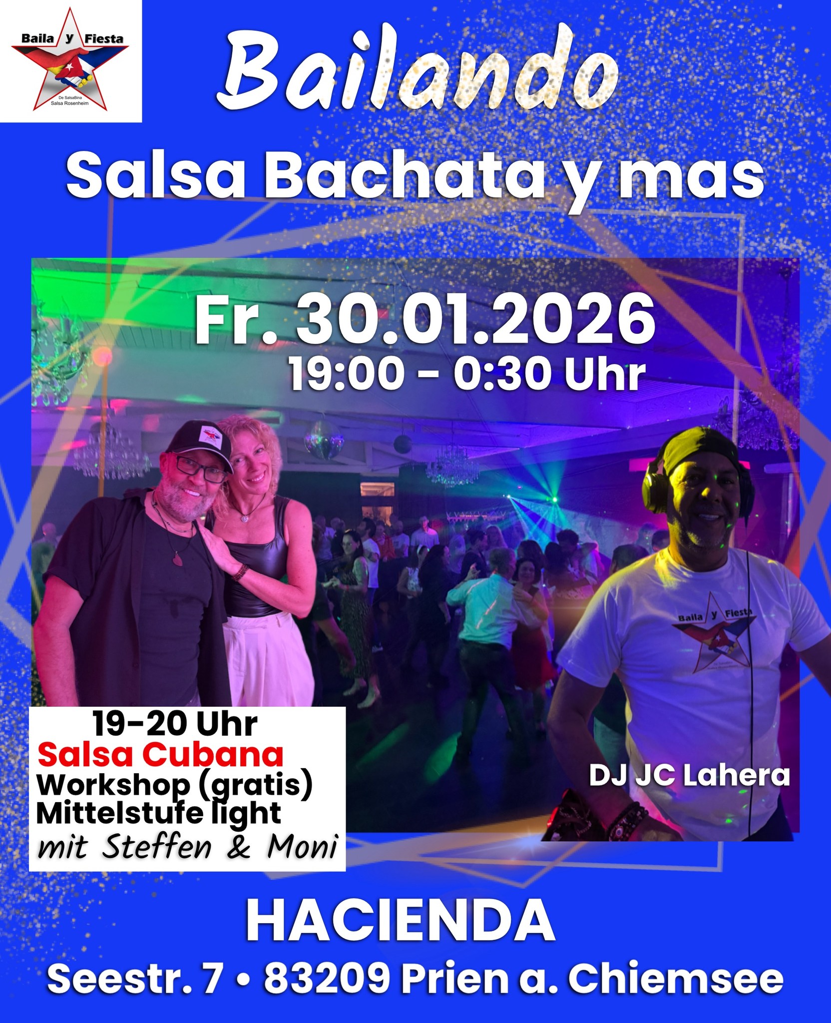 Bailando Salsa Bachata y mas im HACIENDA Prien
