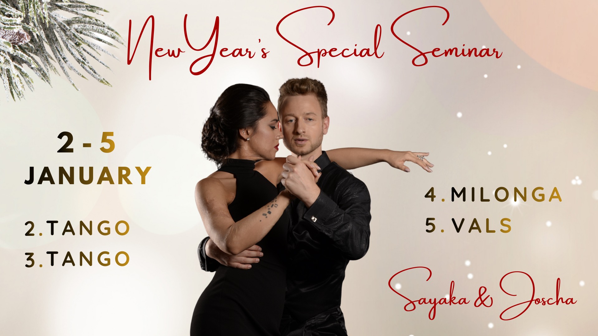 New Years Special Seminar - Tango -Tango - Milonga - Vals