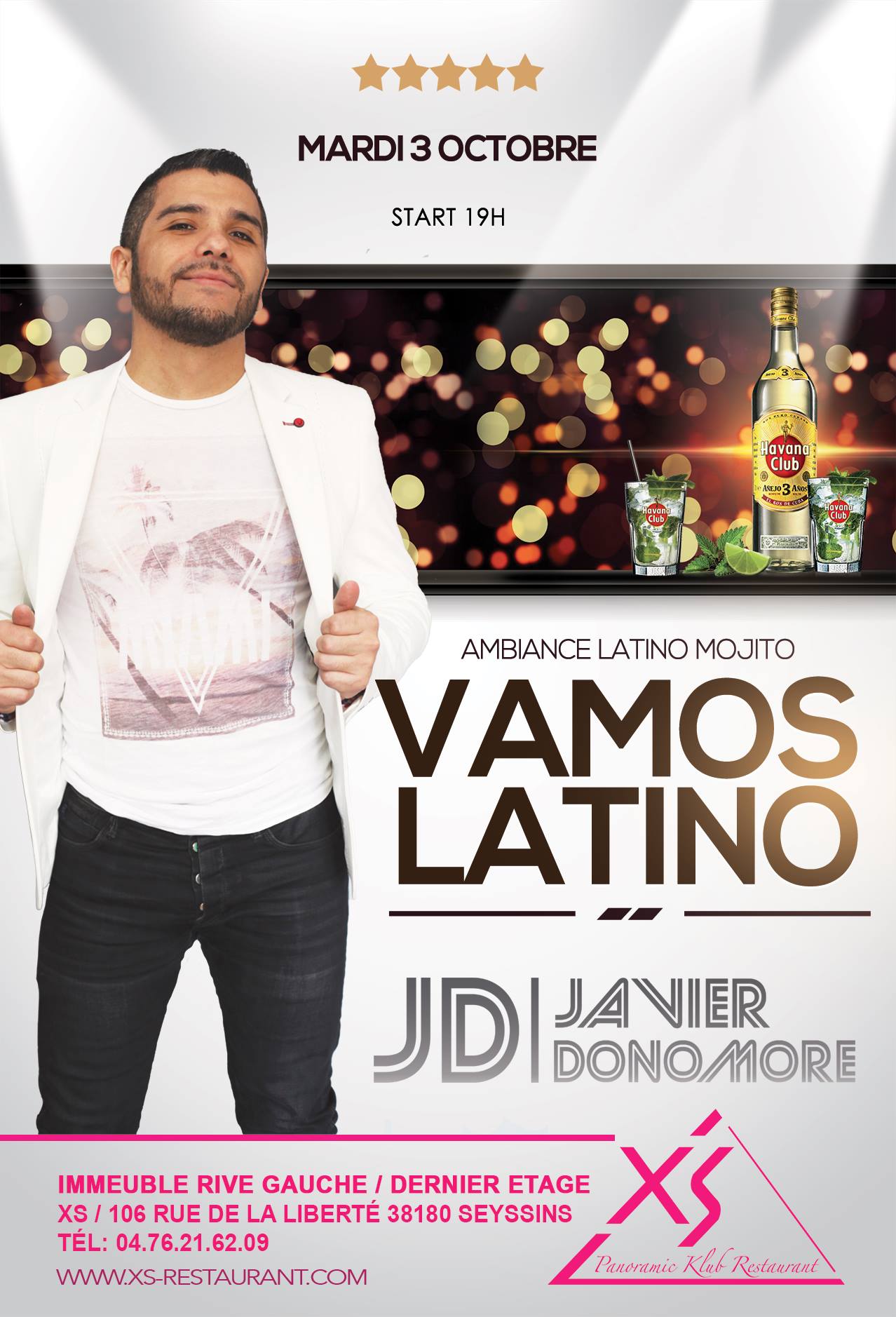 Vamos Latino " XS mardi 3 octobre "