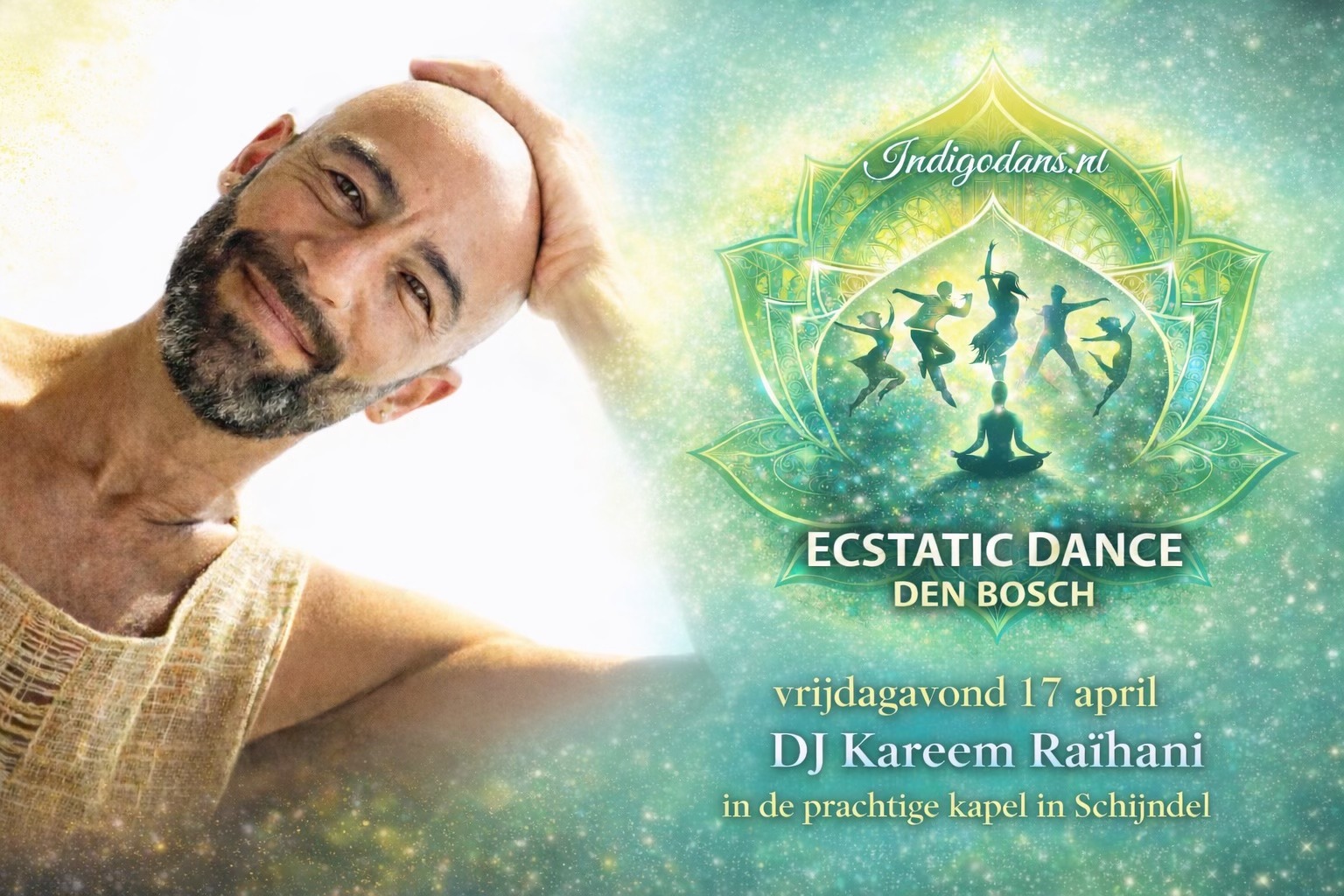 Ecstatic Dance Den Bosch in de kapel in Schijndel met Kareem Raïhani