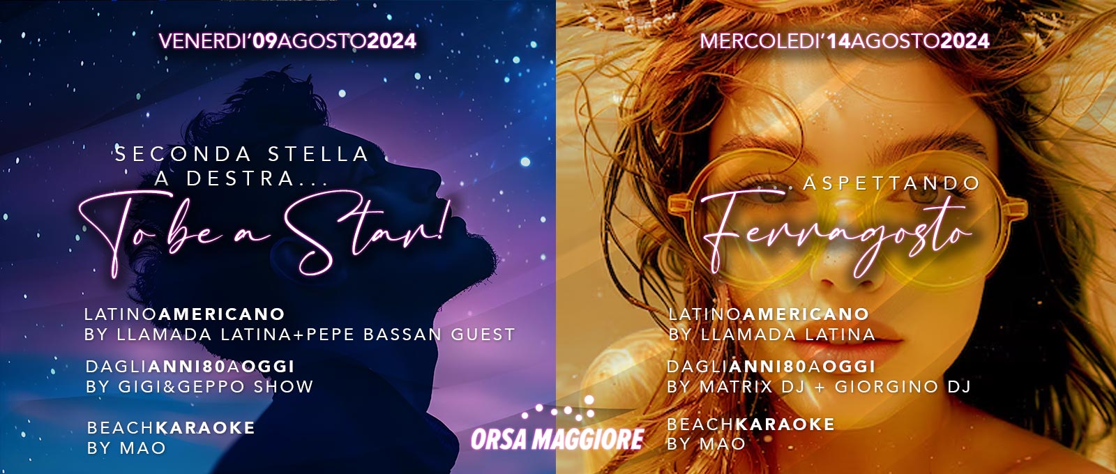 TobeaStar - Venerdì Orsamaggiore - doppio Evento