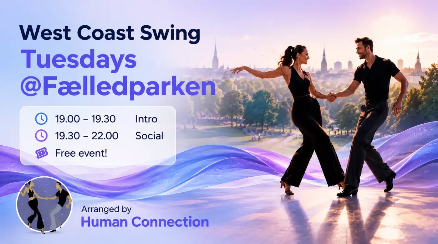 West Coast Swing - Gratis Sommerdans hver tirsdag i Fælledparken