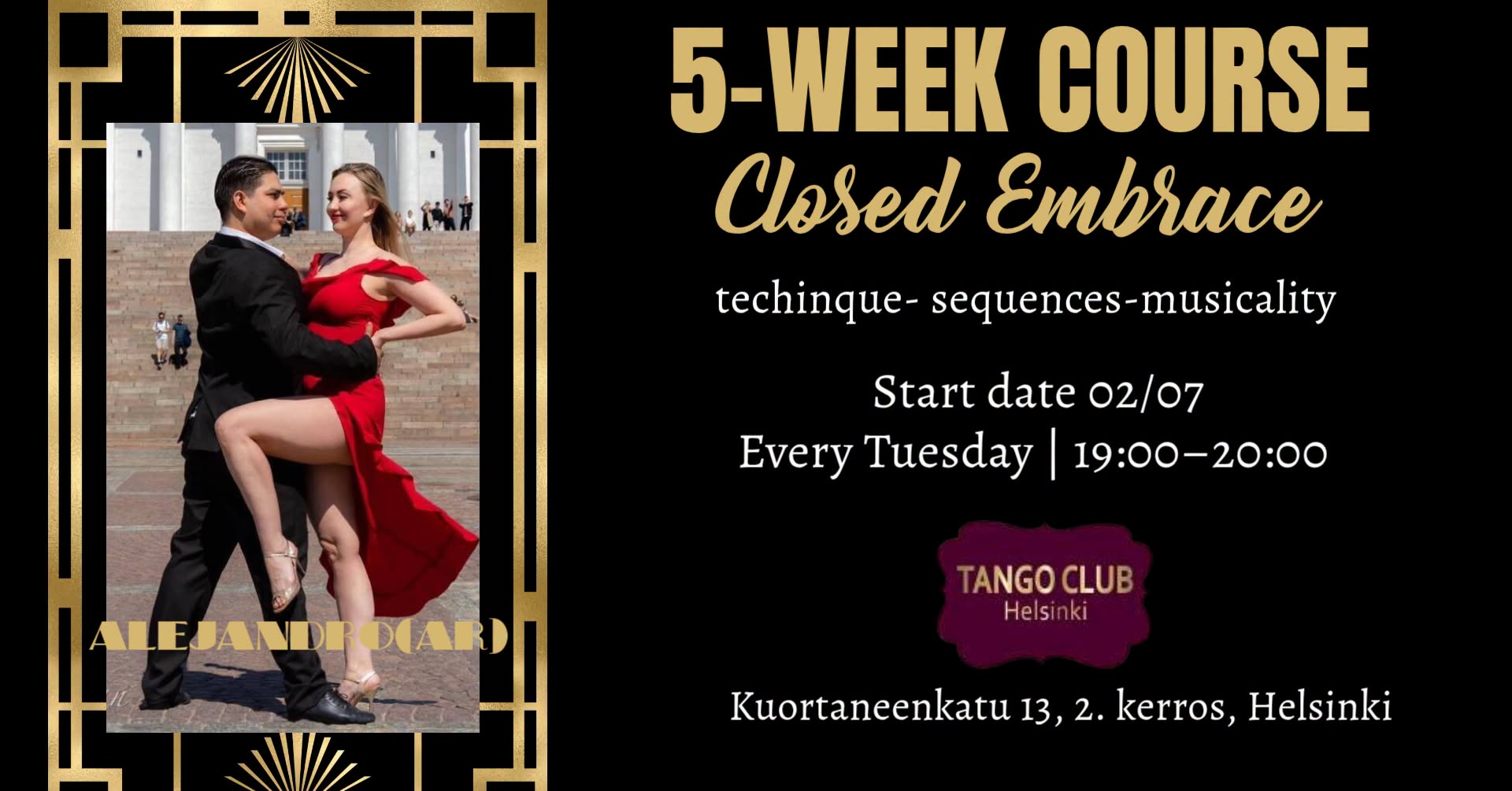 5 week Tango milongero-Closed embrace