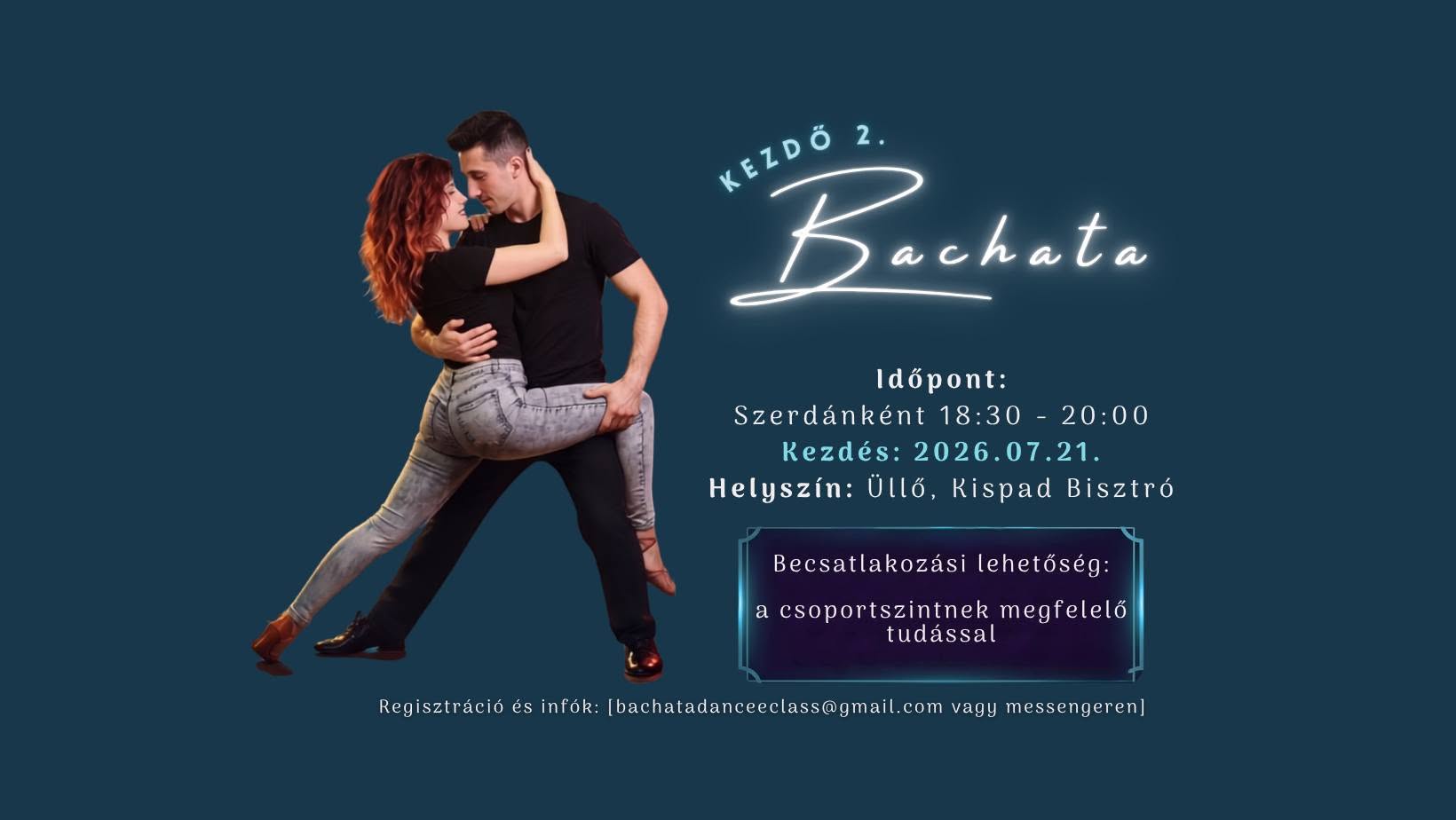 Bachata kezdő 2. - Üllő, Kispad Bisztró