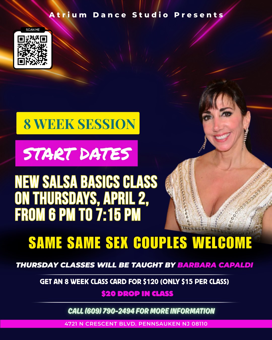 8-Week Salsa Basics Class At The Atrium Dance Studio