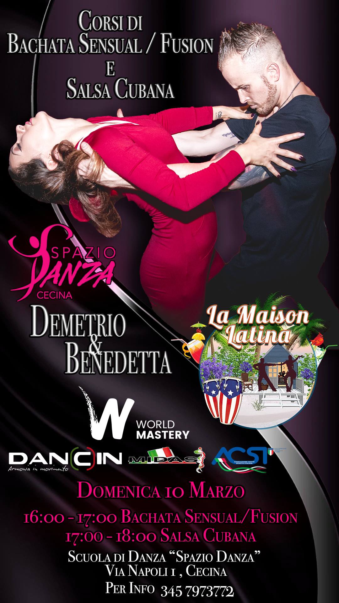 Corsi di Bachata Sensual Fusion e Salsa Cubana - Cecina