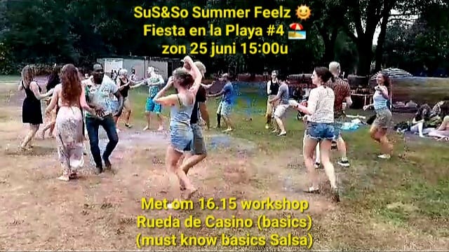 SuS&So Summer Feelz: Fiesta en la Playa #4 (zo. 25 juni) met workshop Rueda de Casino Basics