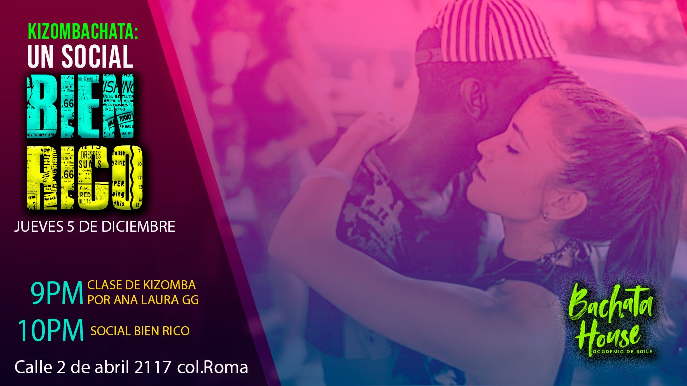 Kizombachata: Un Social Bien Rico. Jueves 5 de diciembre