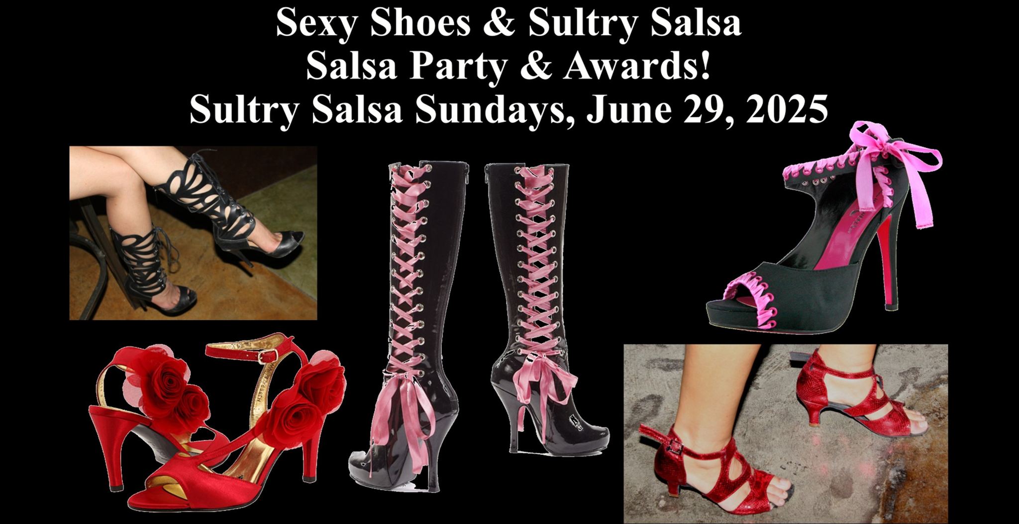 Sexy Shoes & Sultry Salsa! Salsa Party & Awards on Sultry Salsa Sundays at Duso's Bar