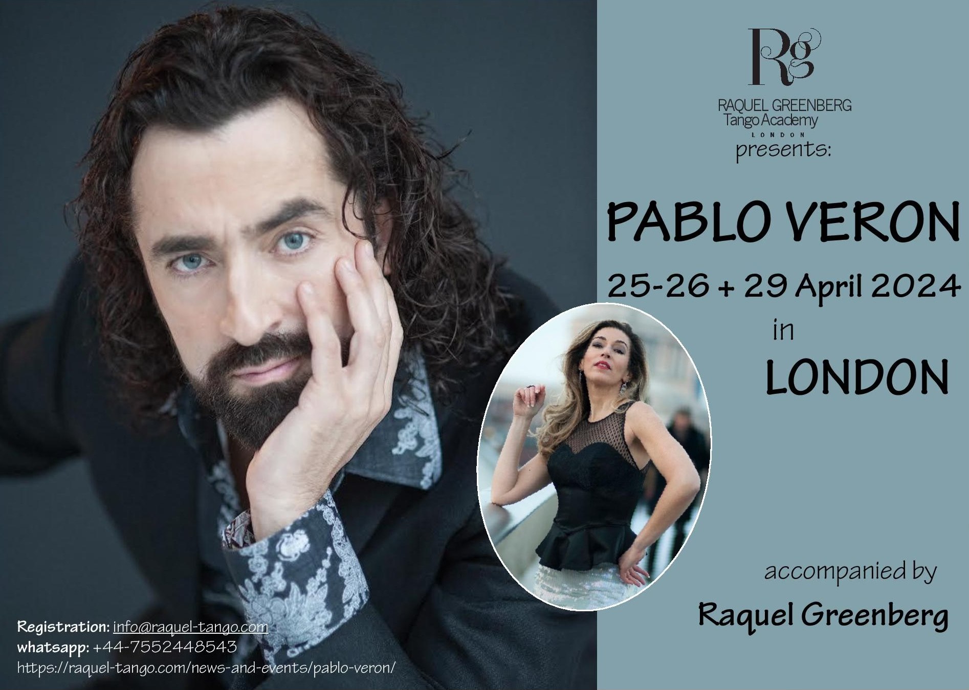 Pablo VERON in London 25-26; 29 April Master Classes + Practica + La Rueda