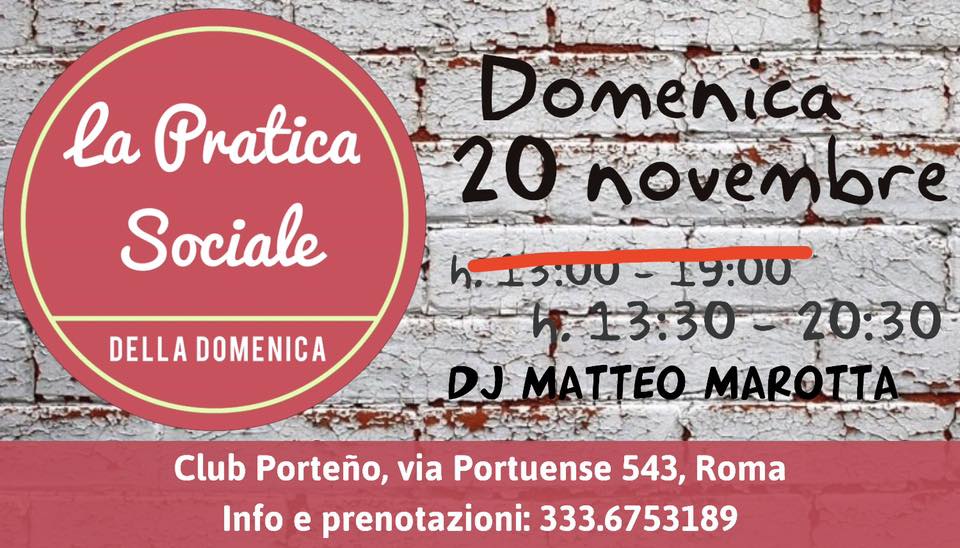 La Pratica Sociale di domenica 20 novembre!