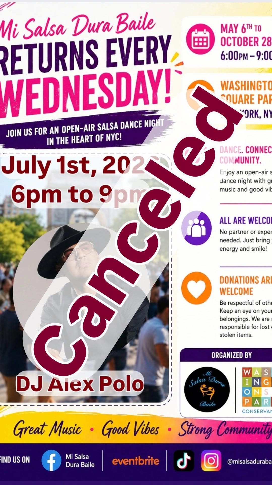 Mi Salsa Dura Baile in the park!