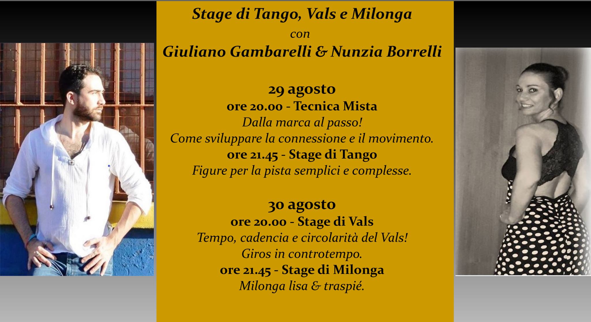 Stage di Tango Argentino Giuliano Gambarelli e Nunzia Borrelli