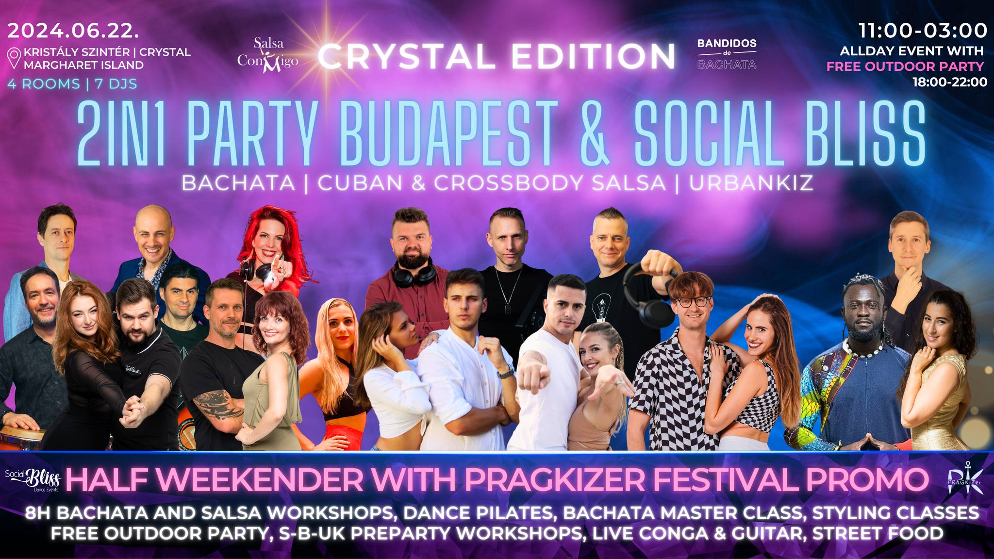 2in1 Party Budapest & Social Bliss Half Weekender - Pragkizer Promo Bachata Salsa Urbankiz