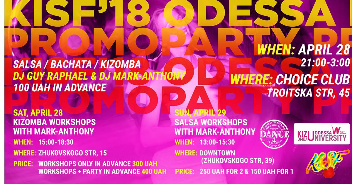 KISF Promo Party & Workshops Odessa