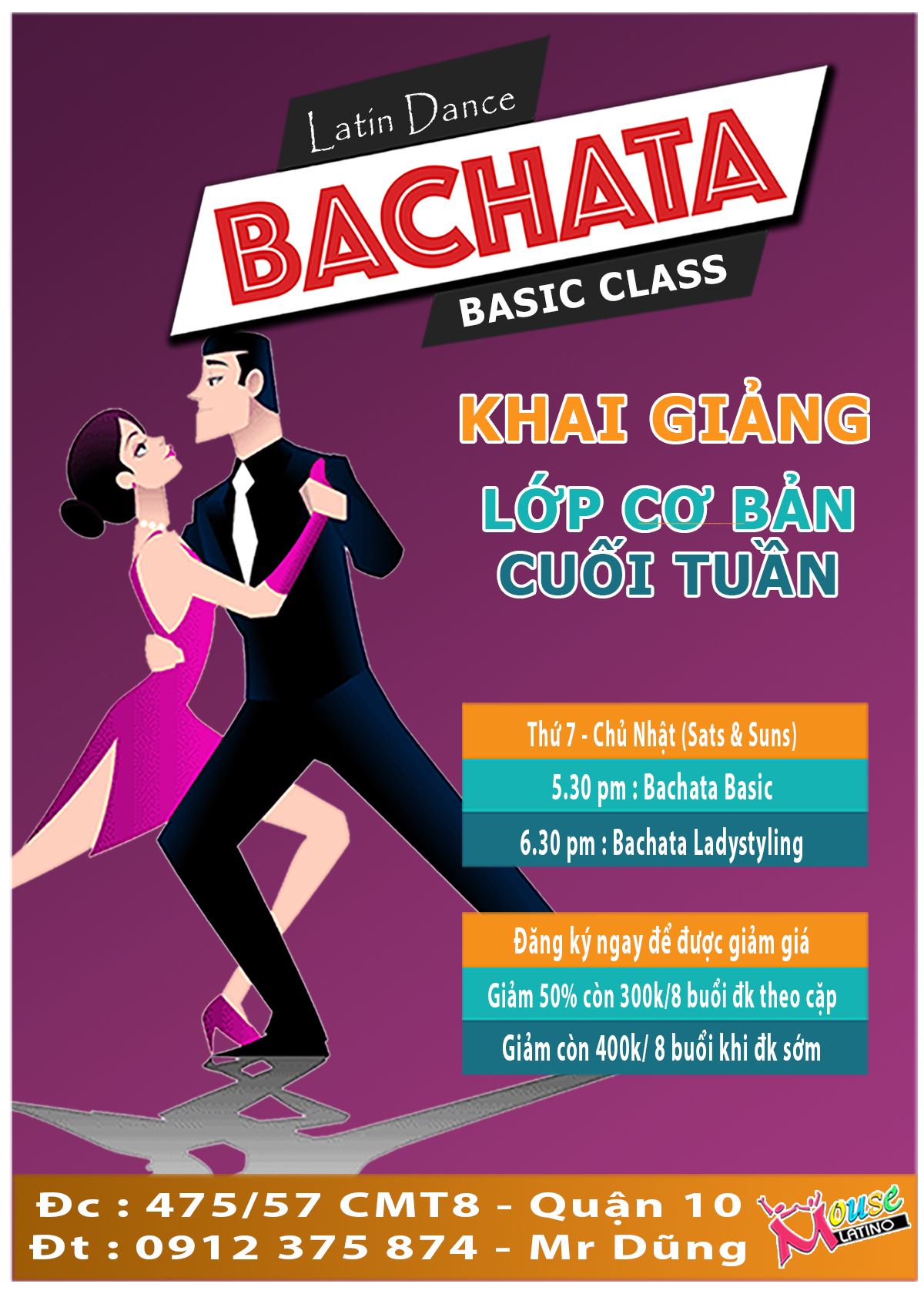 Khai Giảng lớp Bachata cơ bản cuối tuần