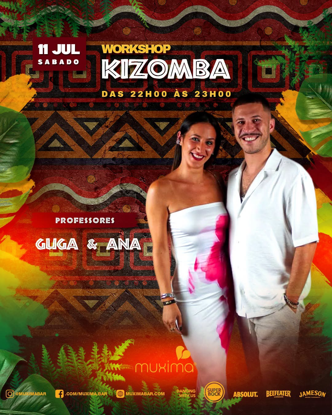SÁBADO, 11 julho - WORKSHOP de KIZOMBA