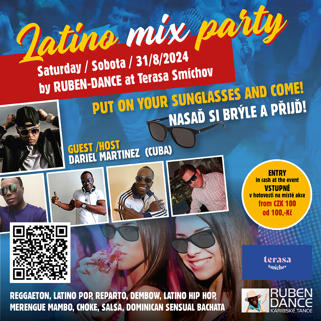 Latino mix party 8 31 2024 at Terasa Smíchov with RUBEN-DANCE