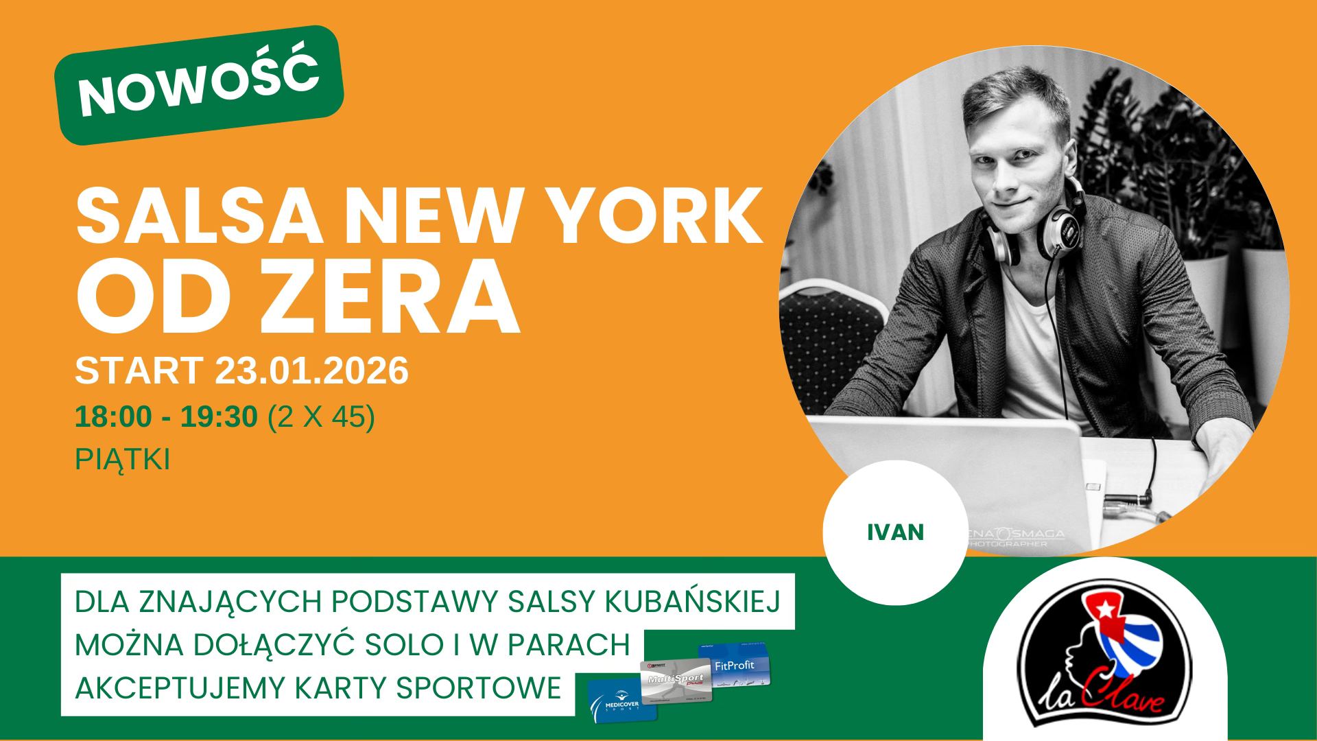 SALSA NEW YORK OD ZERA z Ivanem NOWOŚĆ PIĄTKI 18:00 - 19:30