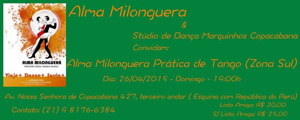 ALMA MILONGUERA PRÁTICA DE TANGO (ZONA SUL)