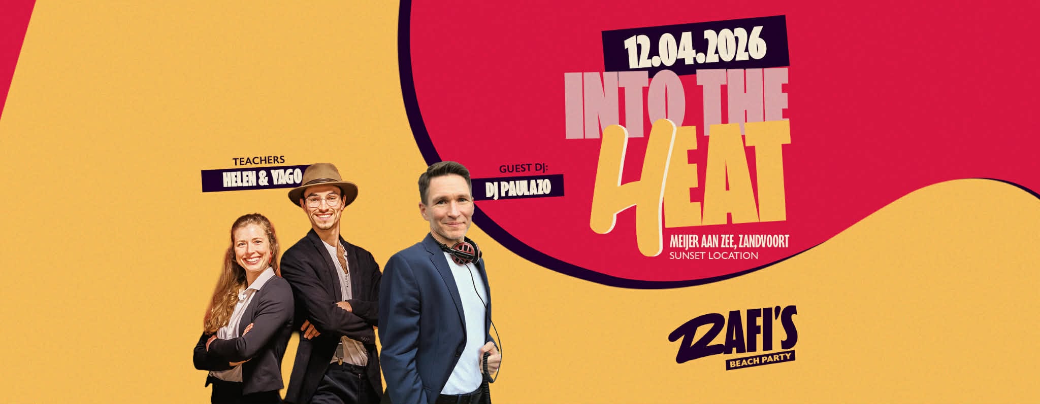 Rafi's Beach Party! Met workshop Helen & Yago! (zondag 12 april)