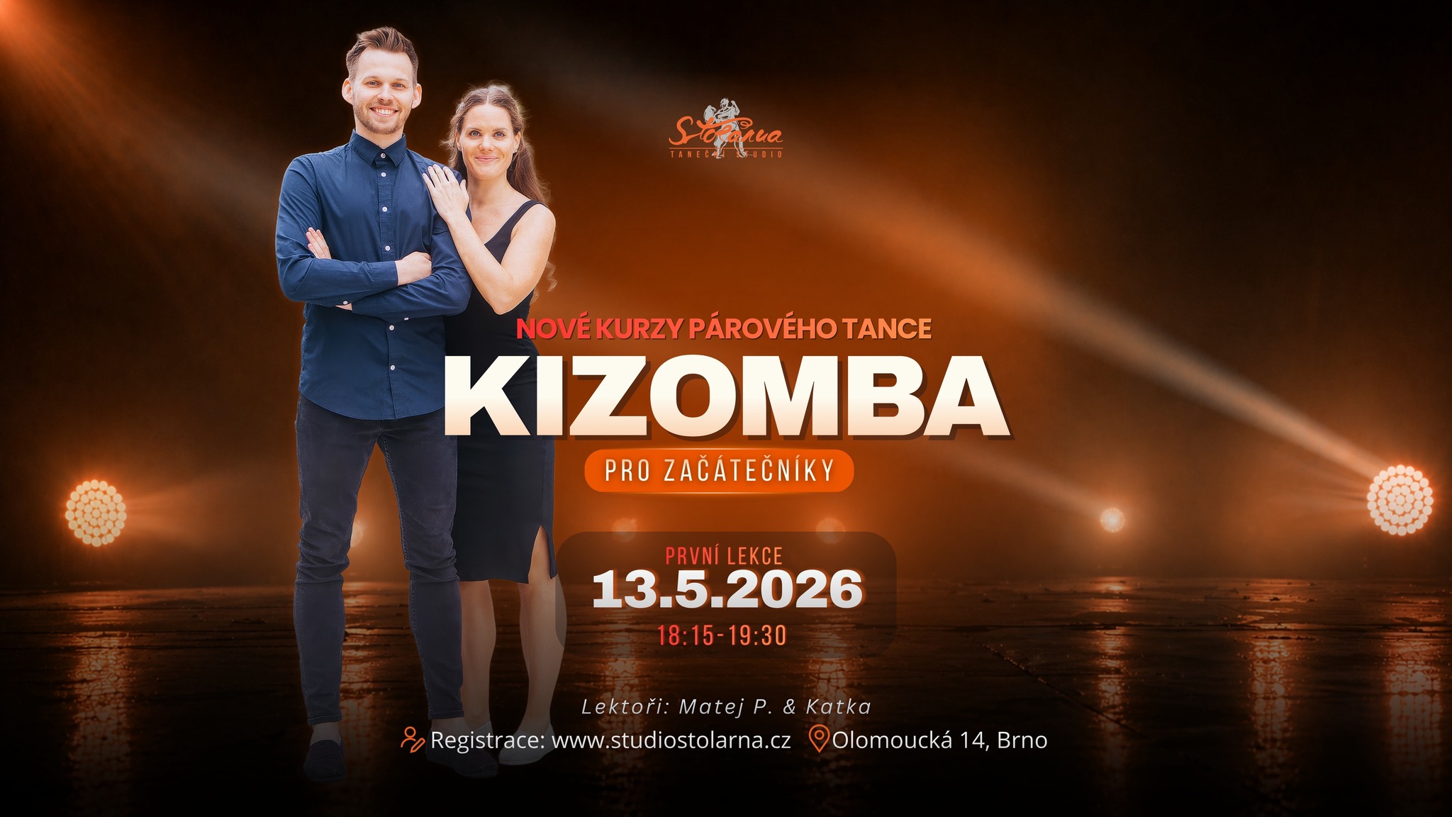 Nové kurzy tance KIZOMBA pro úplné začátečníky
