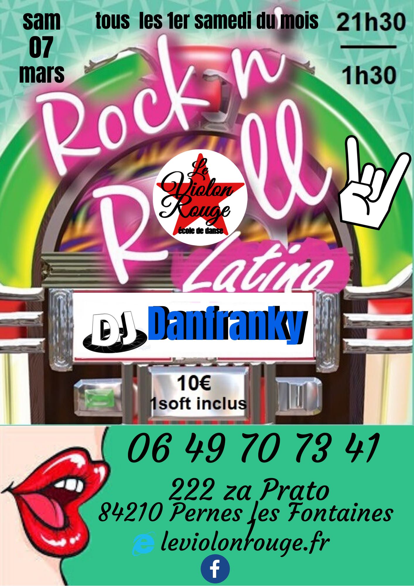 Soirée Rock latino mix Danfranky au Violon Rouge