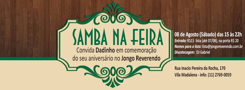 Samba na Feira convida Dadinho