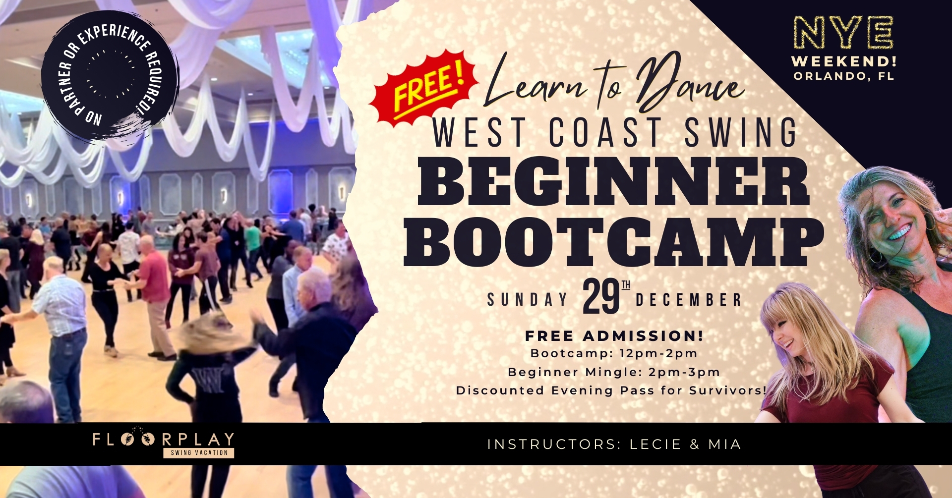 FREE Beginner Swing Dance Bootcamp Floorplay New Years 2024