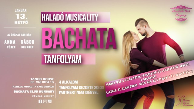 Haladó Bachata Musicality Brumival & Ancsival Januártól