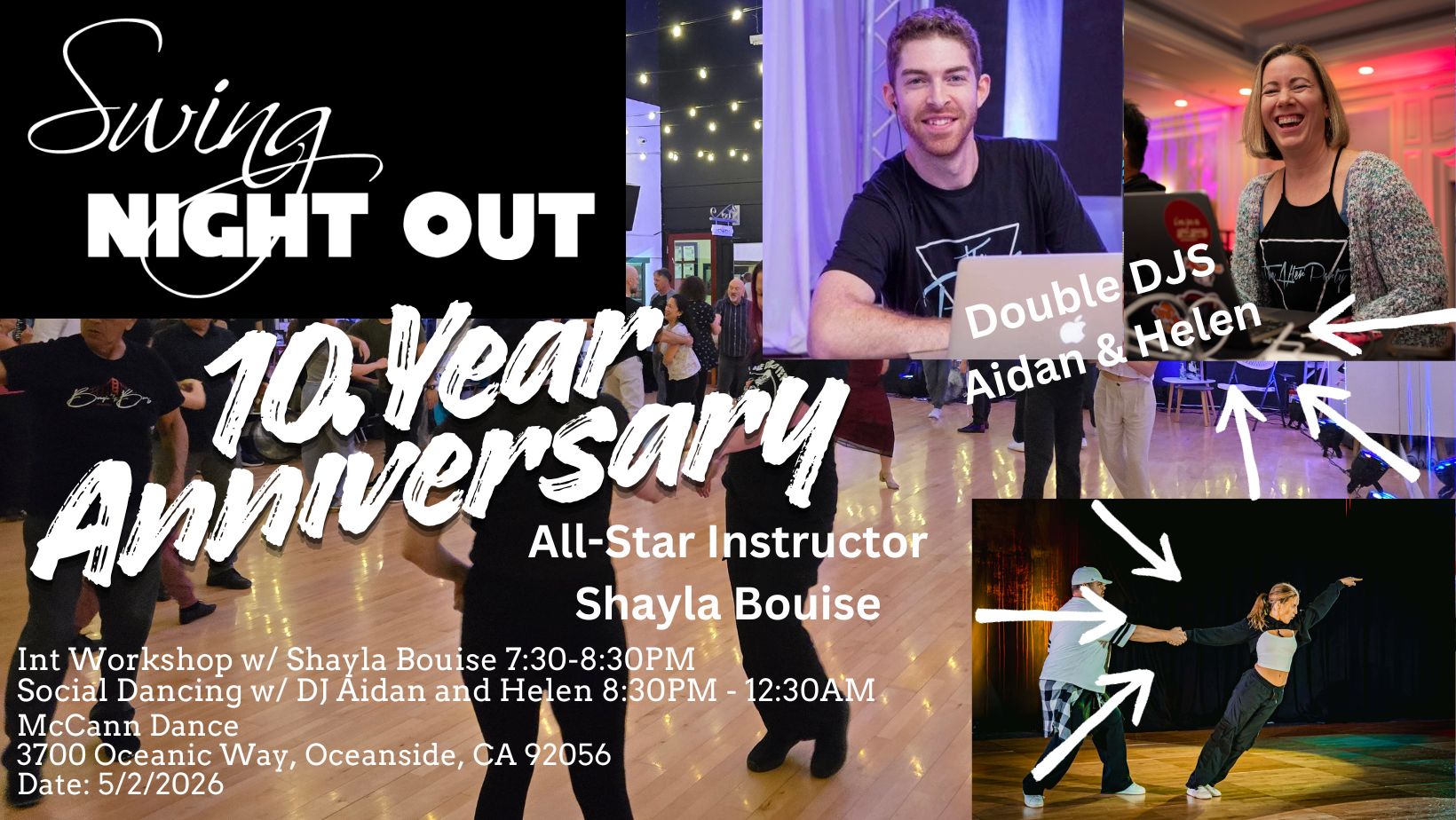 Swing Night Out 1st Saturday Dance: 10 Year Anniversary!