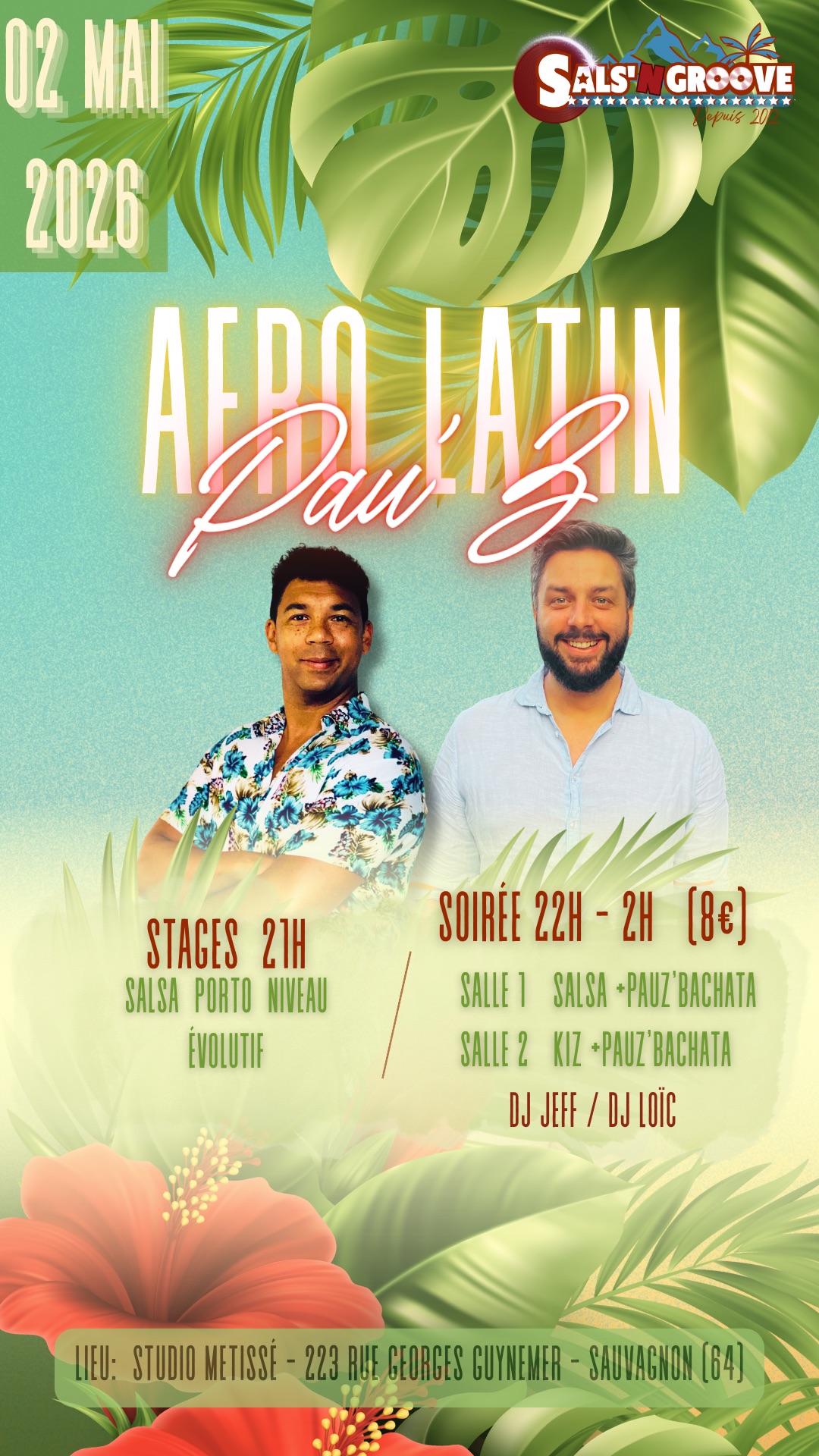 AFRO LATIN PAU’Z la mensuelle Sals’n Groove 2 salles 2 djs stages offerts