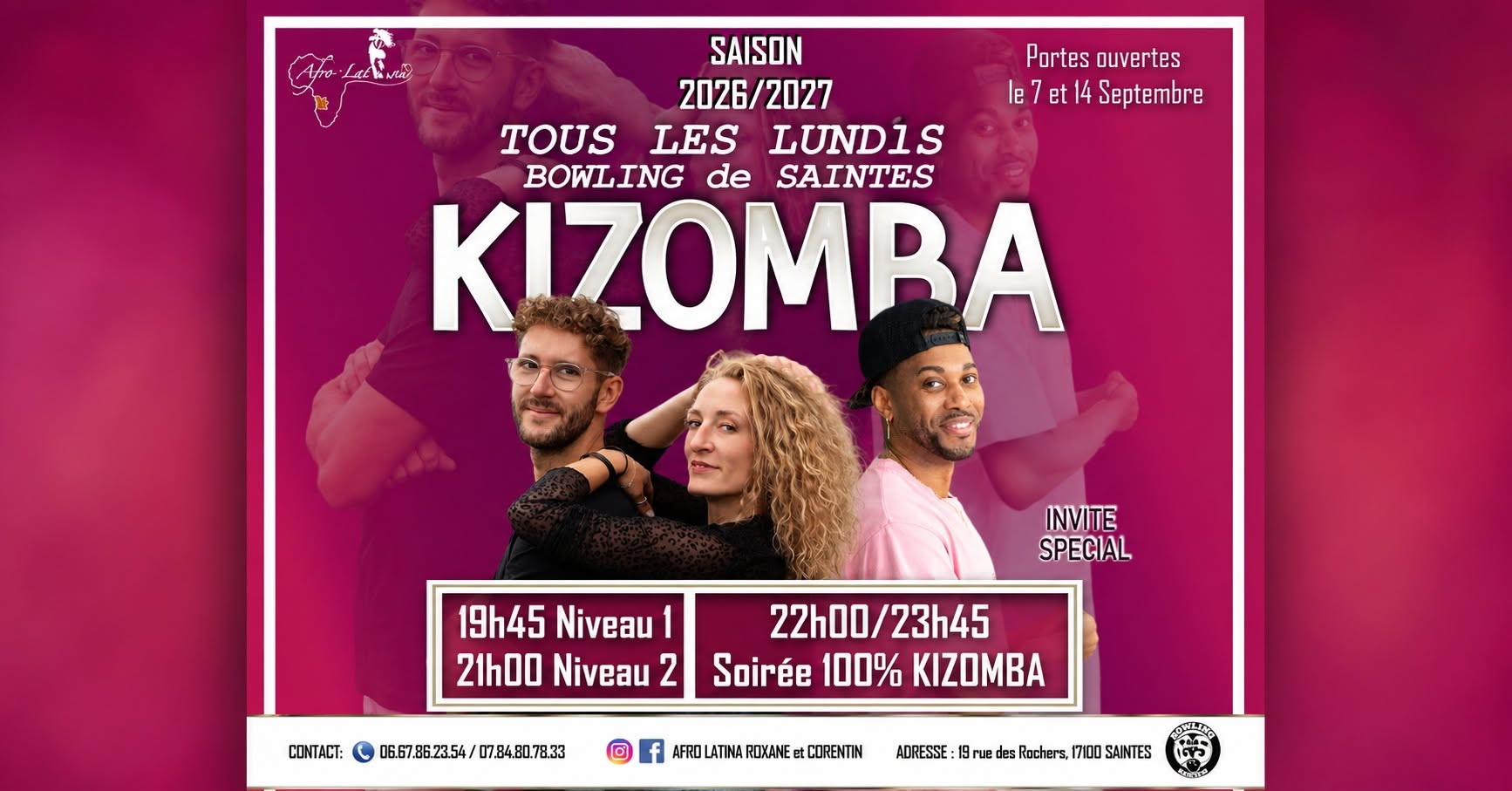 Portes ouvertes KIZOMBA au Bowling de Saintes SAISON 2026 2027 by AFRO LATINA