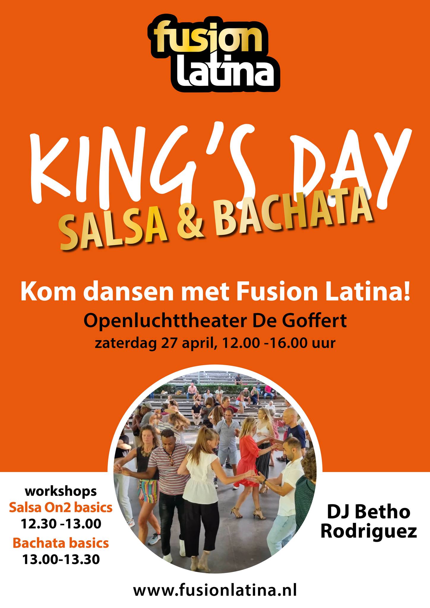 Koningsdag met Salsa en Bachata in het OLT De Goffert
