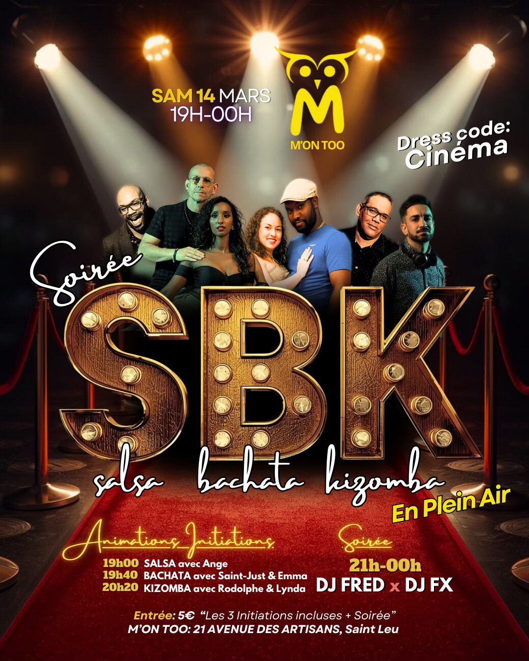 ✨Soirée SBK "Hollywood"🎬 au M'ON TOO