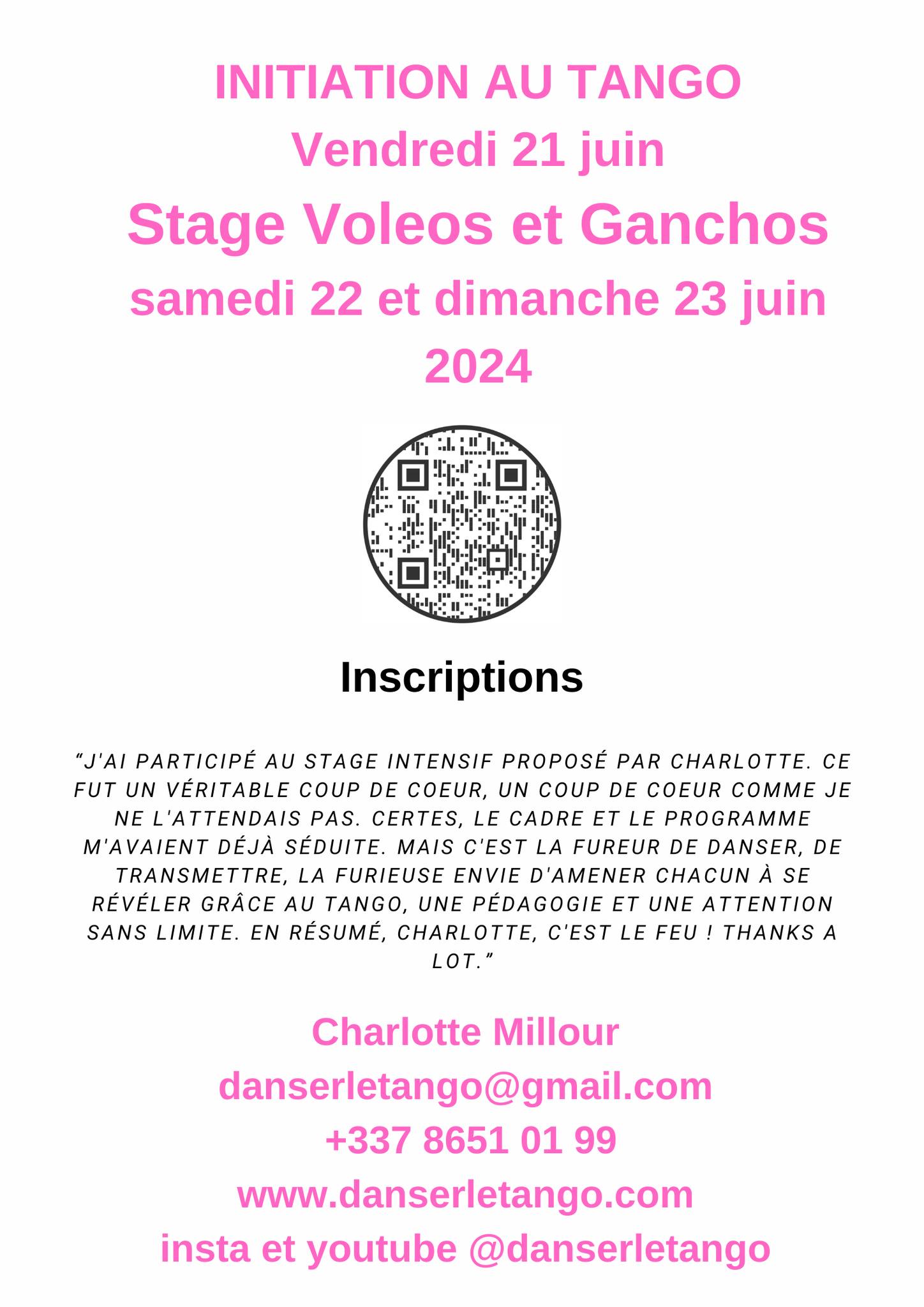 Stage de Tango : Voleos et Ganchos en Normandie
