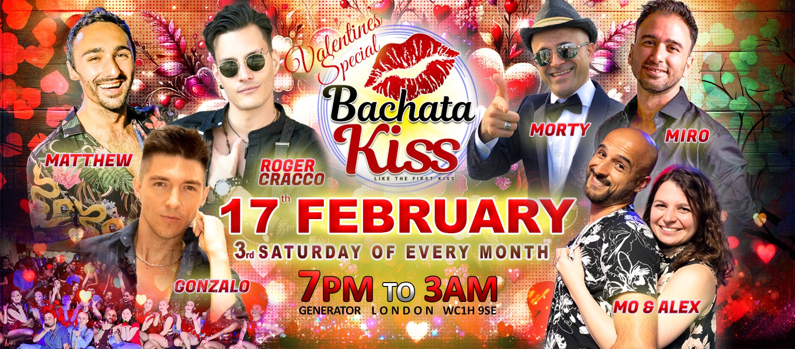 Bachata Kiss, Valentine Special, February - Bachata classes and parties in London